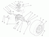 Toro 22-14OE01 (244-H) - 244-H Yard Tractor, 1991 (1000001-1999999) Pièces détachées REAR WHEEL AND TRANSMISSION ASSEMBLY