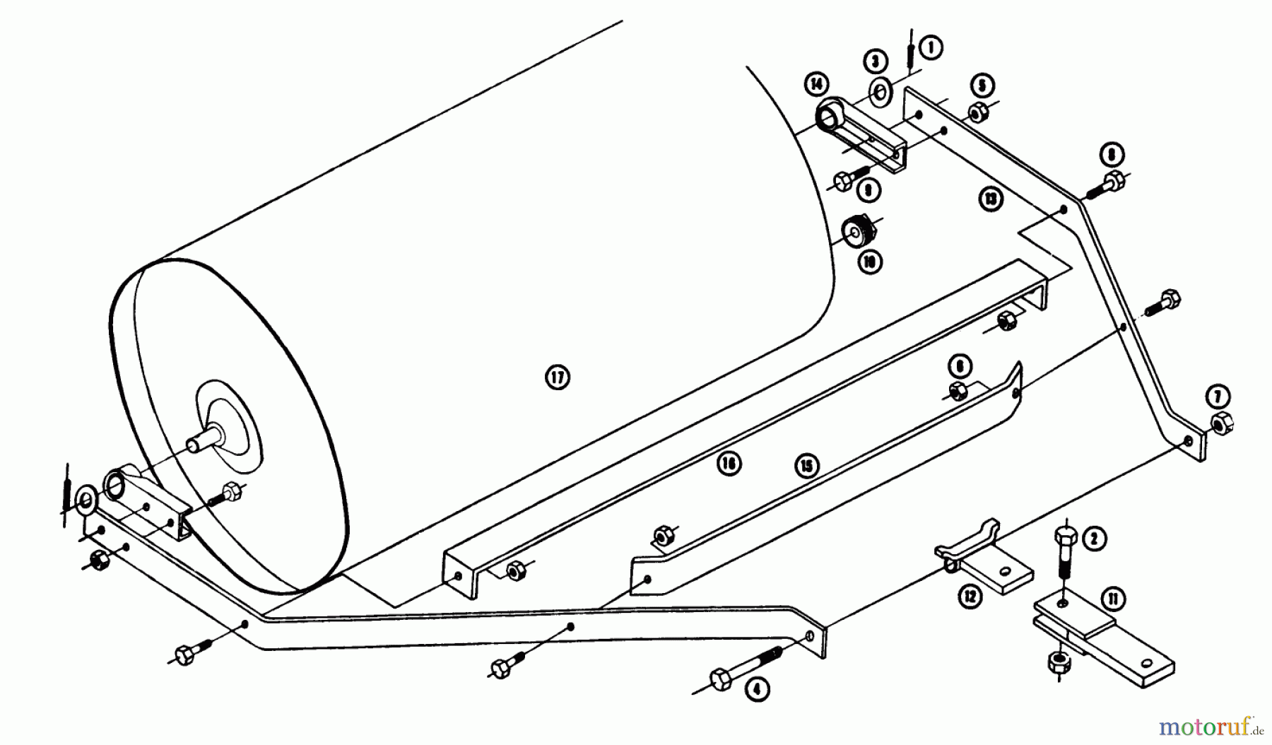  Toro Neu Accessories LR-322 - Toro Lawn Roller, 1964 PARTS LIST-LAWN ROLLER MODEL 7-2311 (FORMERLY LR-322)