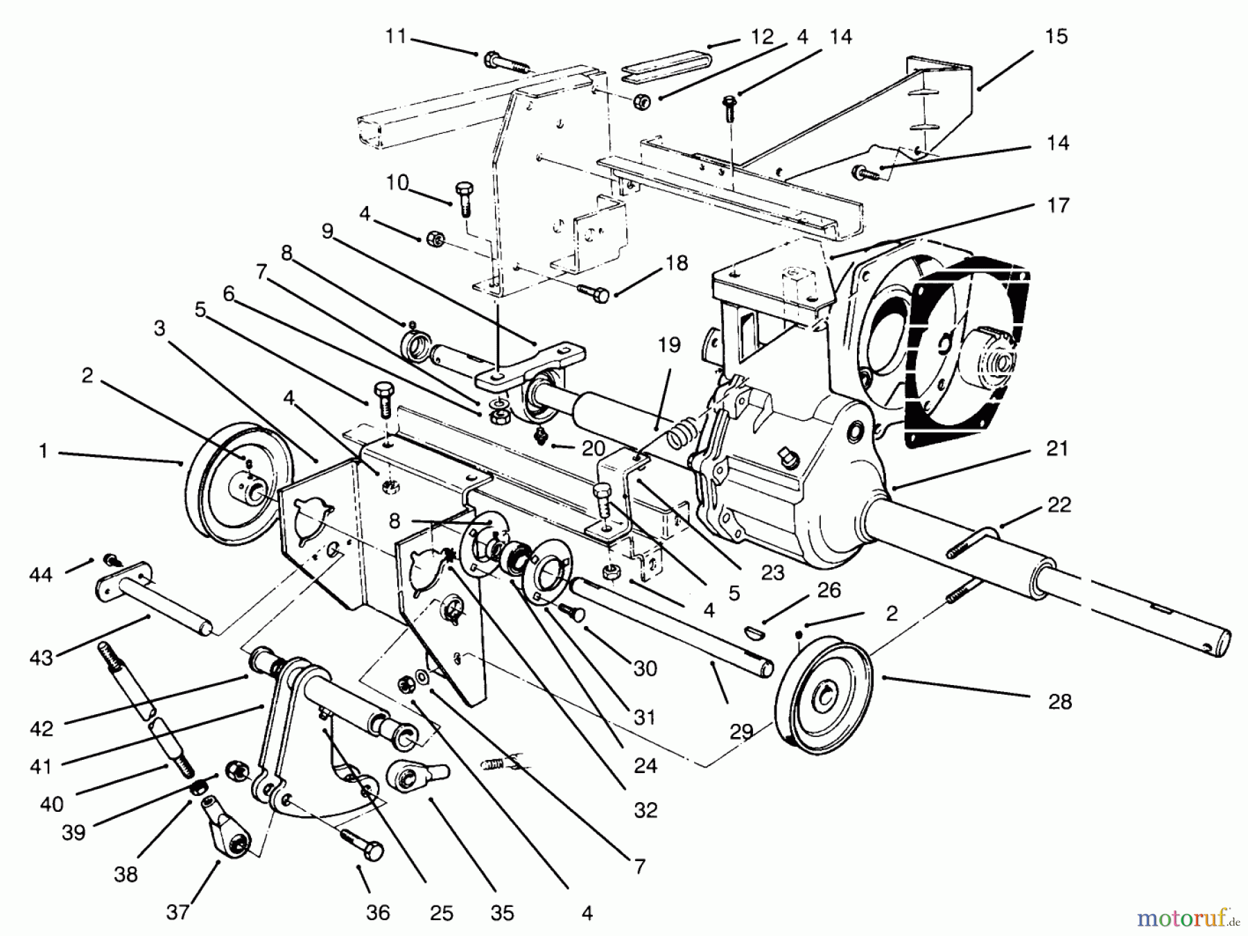  Toro Neu Mowers, Lawn & Garden Tractor Seite 1 30610 (120) - Toro Proline 120, 1995 (590001-591299) DIFFERENTIAL ASSEMBLY