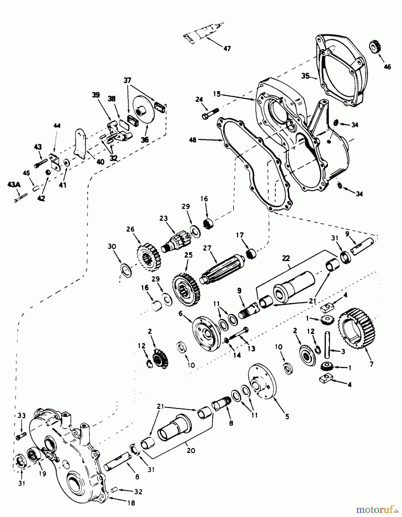  Toro Neu Mowers, Lawn & Garden Tractor Seite 1 30610 (120) - Toro Proline 120, 1995 (590001-591299) DIFFERENTIAL ASSEMBLY NO. 1310-001A
