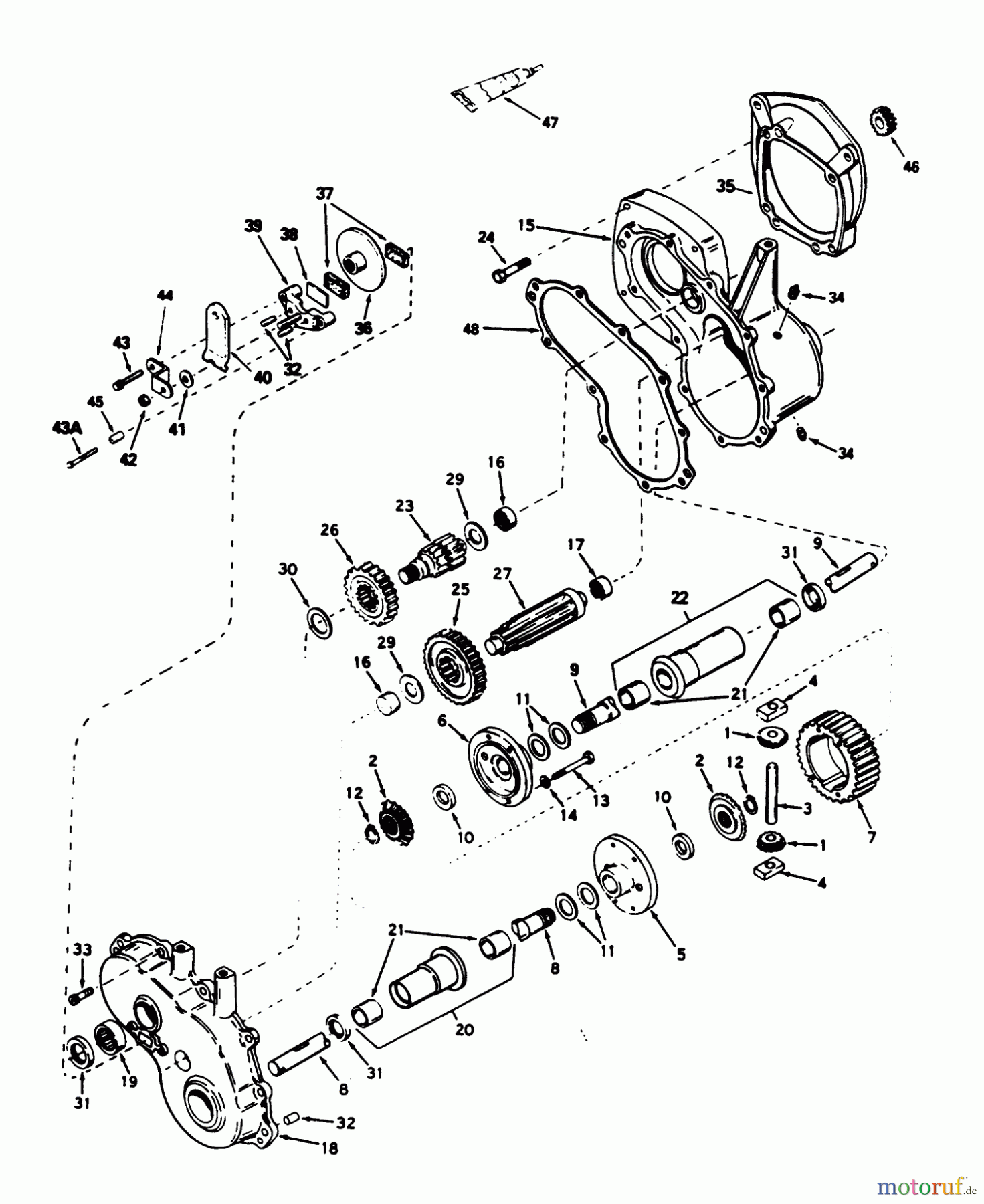  Toro Neu Mowers, Lawn & Garden Tractor Seite 1 30610 (120) - Toro Proline 120, 1995 (591300-599999) DIFFERENTIAL ASSEMBLY NO. 1310-001A