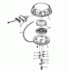 Toro 57305 - 32" Lawn Tractor, 1978 (8000001-8999999) Pièces détachées REWIND STARTER NO. 590479