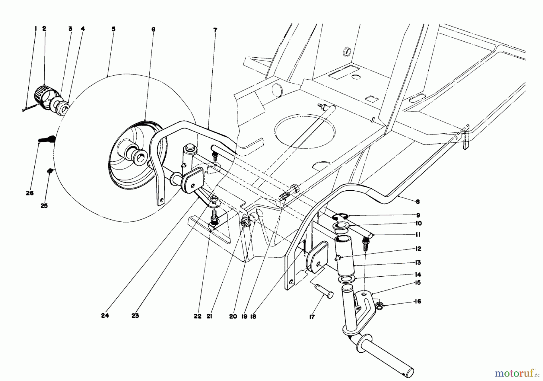  Toro Neu Mowers, Lawn & Garden Tractor Seite 1 57356 (11-42) - Toro 11-42 Lawn Tractor, 1980 (0000001-0999999) FRONT AXLE ASSEMBLY