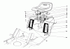 Toro 57385 - 11 hp Front Engine Rider, 1981 (1000001-1999999) Pièces détachées REAR BODY & SEAT ASSEMBLY