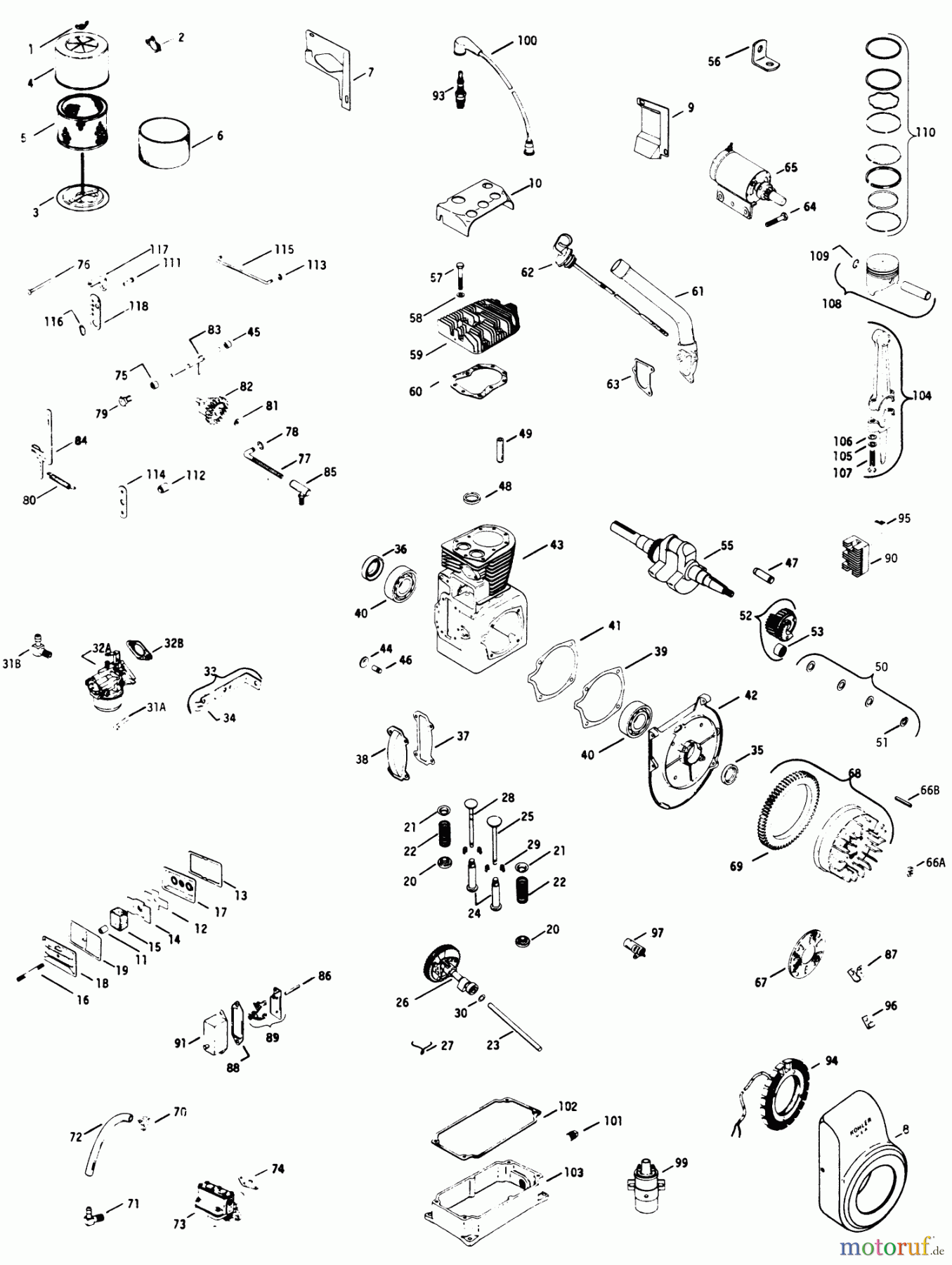  Toro Neu Mowers, Lawn & Garden Tractor Seite 1 71-16KS02 (C-160) - Toro C-160 Automatic Tractor, 1977 16 H.P. ENGINE K341S, SPEC 71128A
