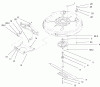 Toro 71209 (13-32XLE) - 13-32XLE Lawn Tractor, 2001 (210000001-210999999) Pièces détachées 32" DECK COMPONENTS ASSEMBLY #2