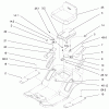 Toro 71209 (13-32XLE) - 13-32XLE Lawn Tractor, 2001 (210000001-210999999) Pièces détachées REAR BODY & SEAT ASSEMBLY