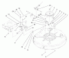 Toro 71209 (13-32XLE) - 13-32XLE Lawn Tractor, 2002 (220010001-220999999) Pièces détachées 32" DECK BLADE DRIVE & BRAKING COMPONENTS ASSEMBLY