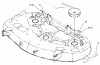 Toro 71228 (17-44HXL) - 17-44HXL Lawn Tractor, 2003 (230000001-230999999) Pièces détachées DECAL AND BELT ROUTING ASSEMBLY