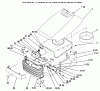 Toro 72085 (267-H) - 267-H Lawn and Garden Tractor, 1996 (6900001-6999999) Listas de piezas de repuesto y dibujos HOOD AND GRILL