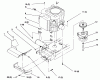 Toro 72085 (267-H) - 267-H Lawn and Garden Tractor, 1996 (6900001-6999999) Listas de piezas de repuesto y dibujos TWIN CYLINDER ENGINE, MUFFLER, AND P.T.O.