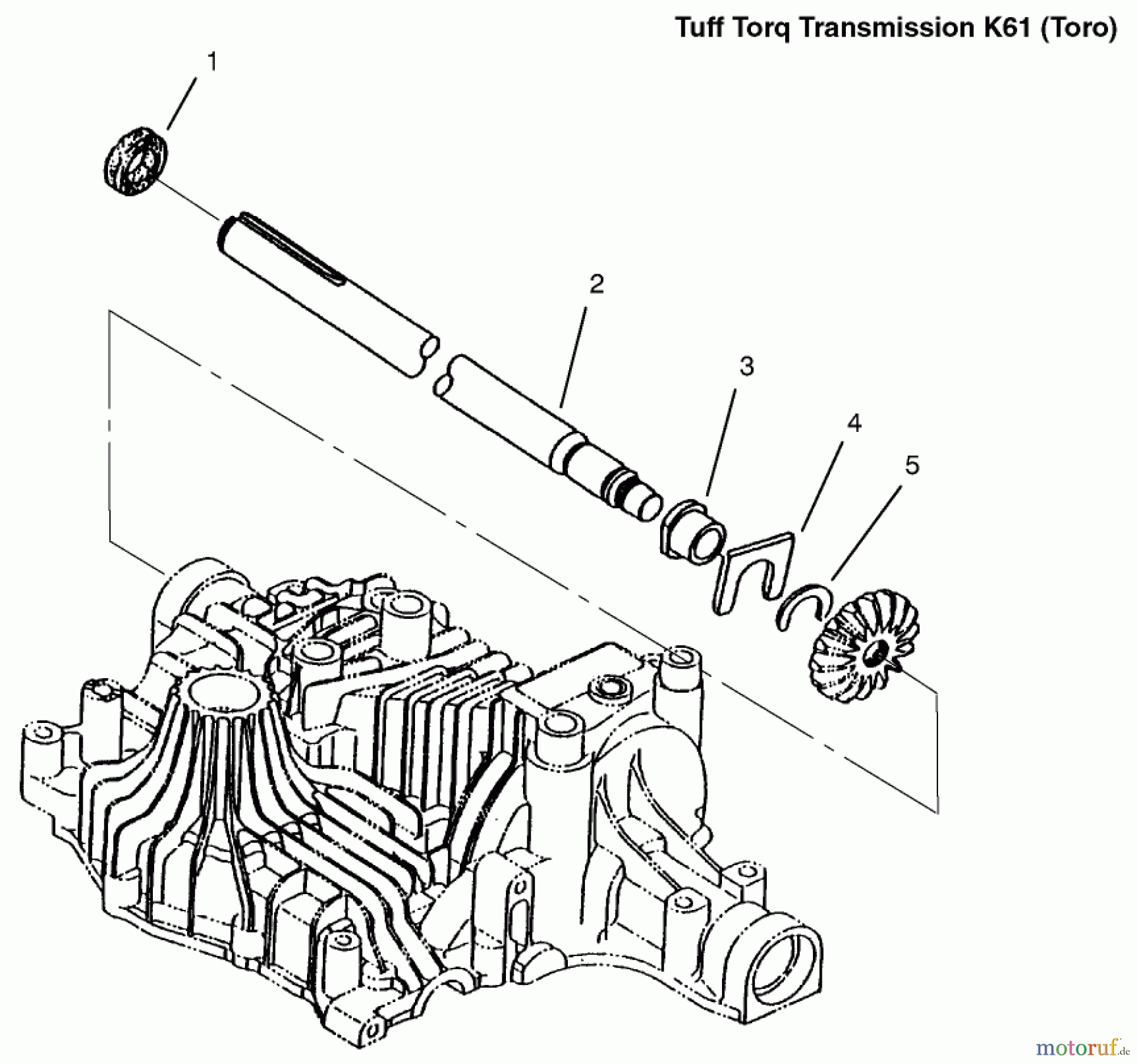 Toro Neu Mowers, Lawn & Garden Tractor Seite 1 72086 (268-H) - Toro 268-H Lawn and Garden Tractor, 1999 (9900001-9999999) AXLE SHAFT