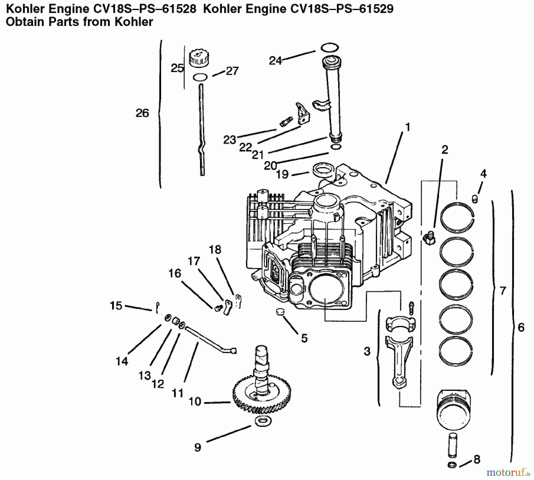  Toro Neu Mowers, Lawn & Garden Tractor Seite 1 72107 (268-HE) - Toro 268-HE Lawn and Garden Tractor, 2000 (200000001-200999999) CRANKCASE
