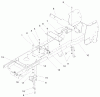 Toro 72107 (268-HE) - 268-HE Lawn and Garden Tractor, 2000 (200000001-200999999) Listas de piezas de repuesto y dibujos FRAME ASSEMBLY