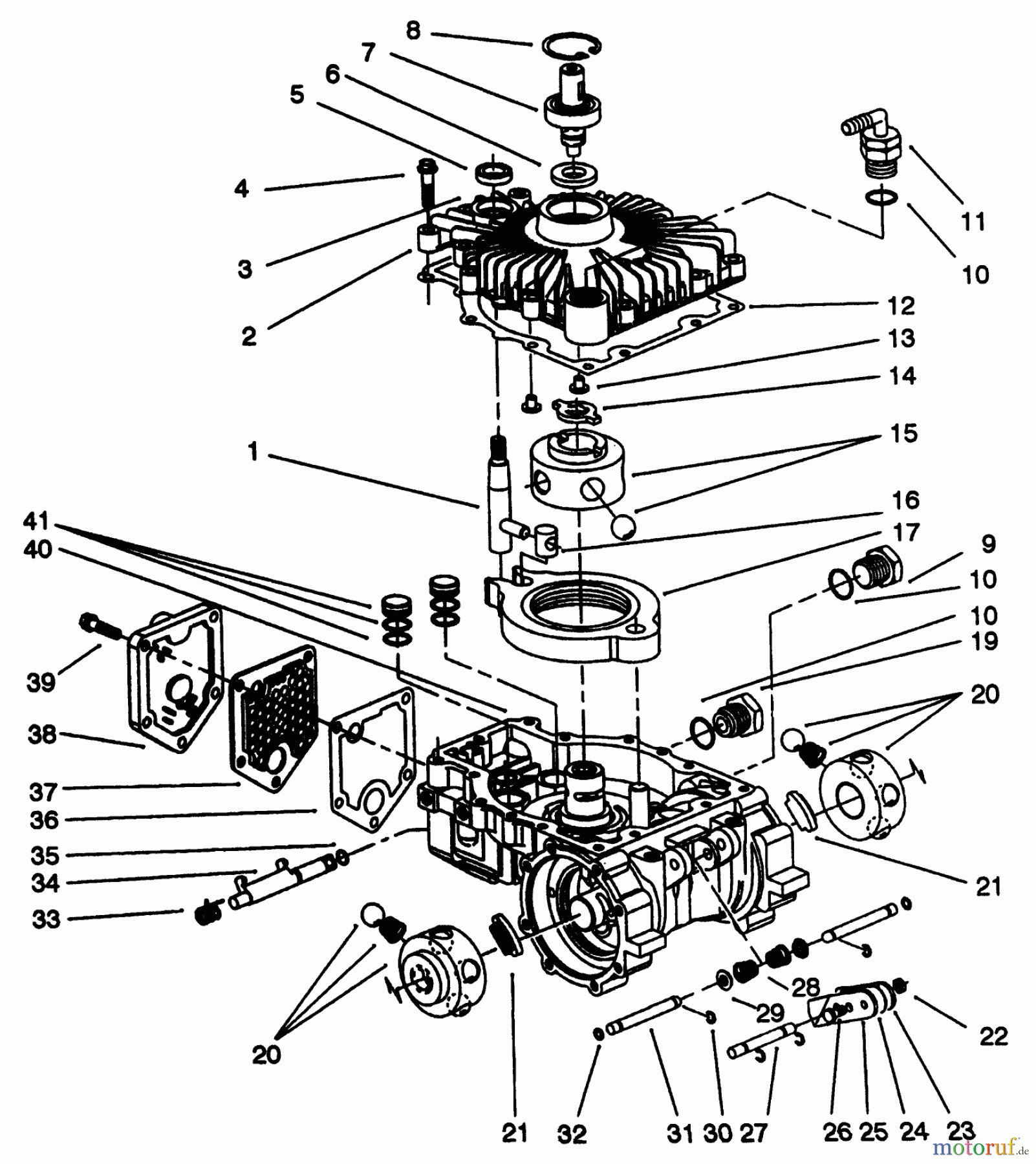  Toro Neu Mowers, Lawn & Garden Tractor Seite 1 72101 (246-H) - Toro 246-H Yard Tractor, 1993 (3900001-3999999) TRANSMISSION EATON MODEL 751-045 #1