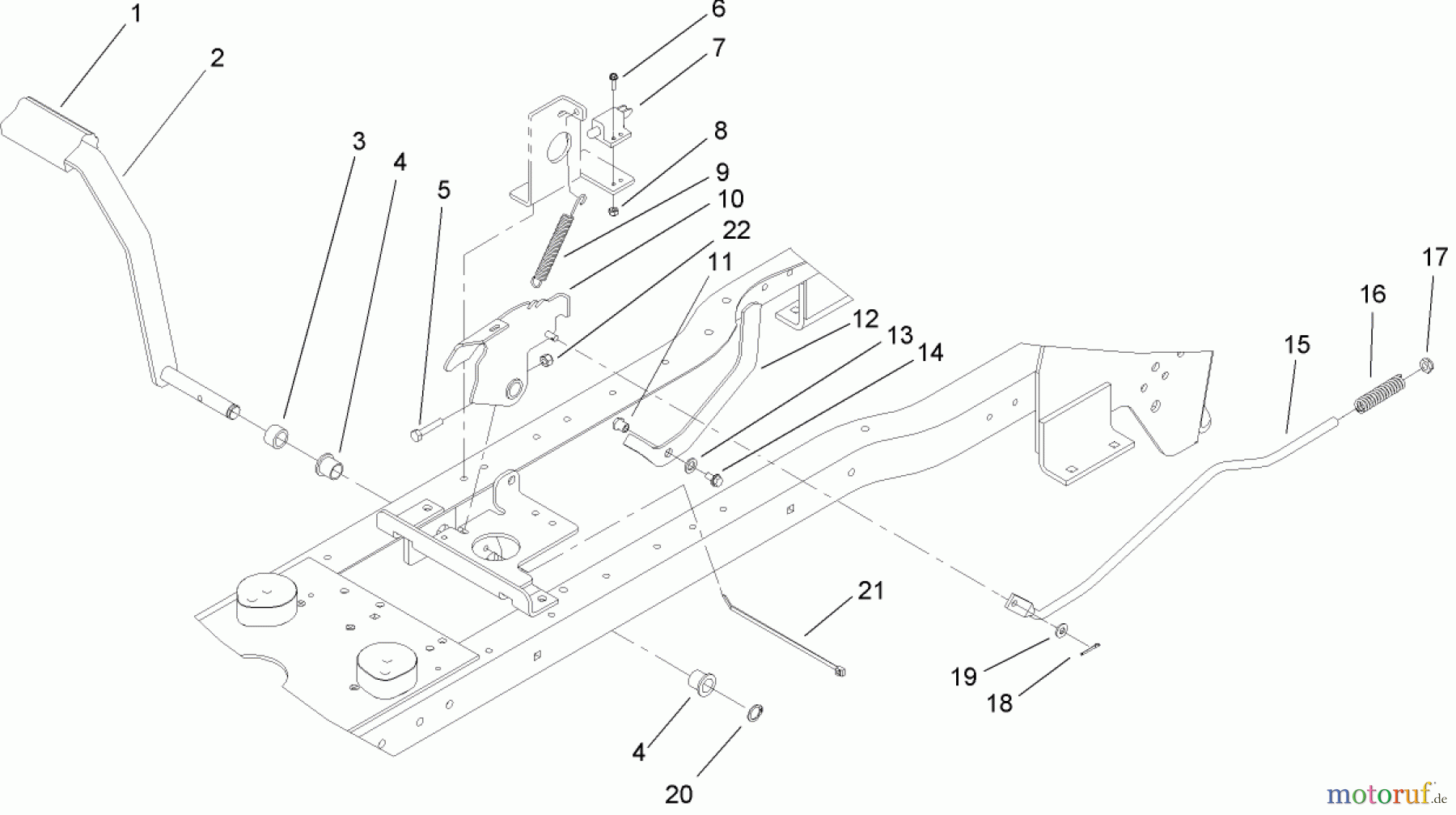 Toro Neu Mowers, Lawn & Garden Tractor Seite 1 72200 (416XT) - Toro 416XT Garden Tractor, 2004 (240000001-240999999) BRAKE ASSEMBLY