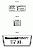 Toro 72201 (417XT) - 417XT Garden Tractor, 2004 (240000001-240999999) Pièces détachées DECAL ASSEMBLY KAWASAKI FH541V-BS04