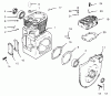 Toro 73362 (312-8) - 312-8 Garden Tractor, 1995 (5900001-5999999) Pièces détachées CRANKCASE AND CYLINDER HEAD