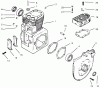 Toro 73363 (312-8) - 312-8 Garden Tractor, 1997 (7900001-7999999) Listas de piezas de repuesto y dibujos CRANKCASE AND CYLINDER HEAD
