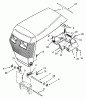 Toro 73380 (312-8) - 312-8 Garden Tractor, 1993 (3900001-3999999) Pièces détachées HOOD ASSEMBLY