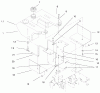 Toro 73423 (416-H) - 416-H Garden Tractor, 1997 (7900001-7999999) Pièces détachées FUEL TANK ASSEMBLY