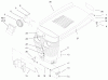 Toro 73423 (416-H) - 416-H Garden Tractor, 1997 (7900001-7999999) Pièces détachées HOOD ASSEMBLY