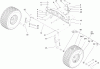 Toro 74571 (DH 200) - DH 200 Lawn Tractor, 2006 (260000001-260999999) Listas de piezas de repuesto y dibujos FRONT AXLE ASSEMBLY