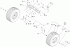 Toro 74573 (DH 200) - DH 200 Lawn Tractor, 2007 (270000001-270999999) Pièces détachées FRONT AXLE ASSEMBLY