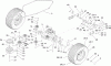 Toro 74573 (DH 200) - DH 200 Lawn Tractor, 2007 (270000001-270999999) Pièces détachées TRANSMISSION DRIVE ASSEMBLY