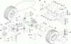 Toro 74573 (DH 200) - DH 200 Lawn Tractor, 2009 (290000001-290000480) Pièces détachées TRANSMISSION DRIVE ASSEMBLY
