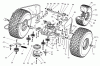 Toro 74590 (190-DH) - 190-DH Lawn Tractor, 2003 (230000001-230999999) Spareparts TRANSMISSION DRIVE ASSEMBLY