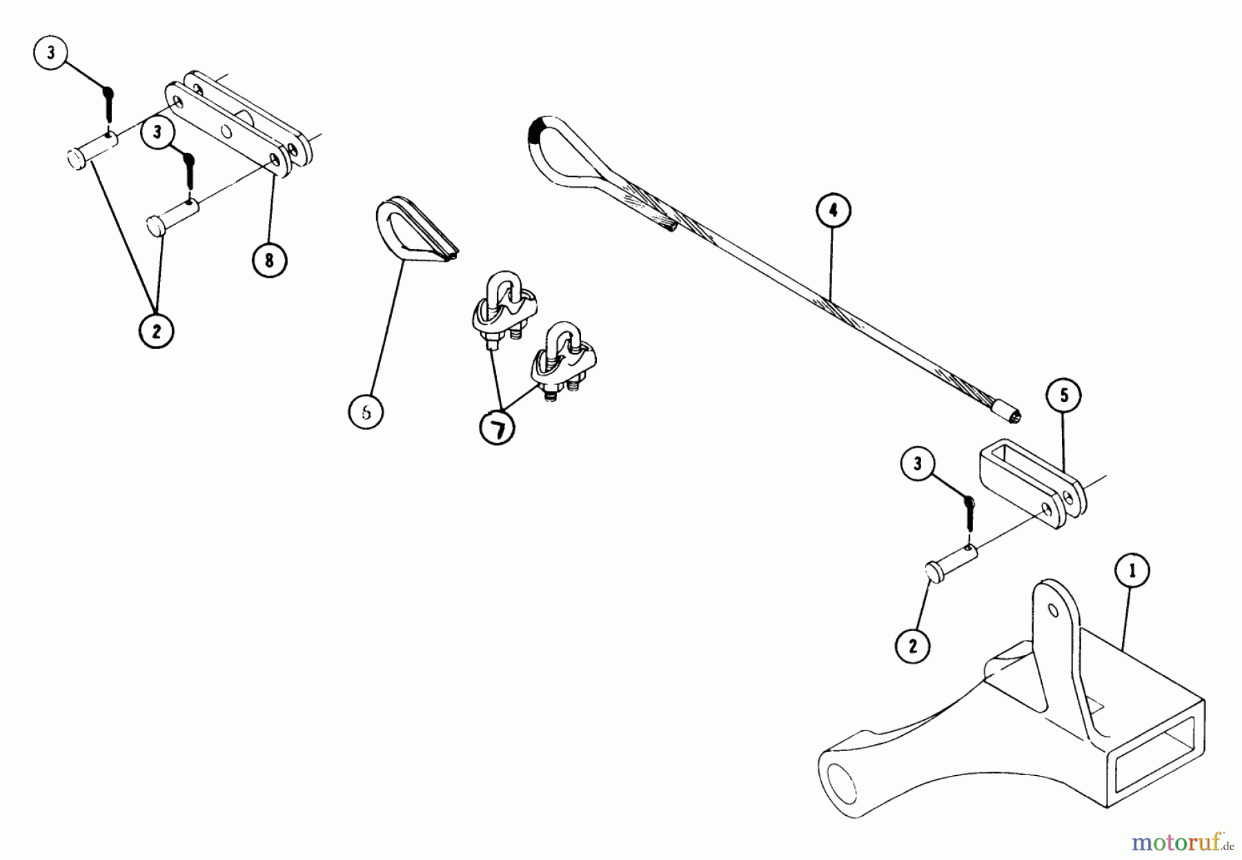  Toro Neu Accessories, Mower 85411 - Toro 3-Point Hitch, 1969 PARTS LIST-IMPLEMENT HITCH (SLOT TYPE) FACTORY ORDER NUMBER 8-5521