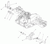 Toro 74596 (DH 220) - DH 220 Lawn Tractor, 2012 (SN 312000001-312999999) Pièces détachées CONTROL SHAFT ASSEMBLY TRANSMISSION ASSEMBLY NO. 114-3155