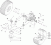 Toro 74596 (DH 220) - DH 220 Lawn Tractor, 2012 (SN 312000001-312999999) Pièces détachées TRANSMISSION DRIVE ASSEMBLY