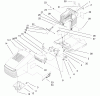 Toro 77102 (16-38G) - 16-38G Lawn Tractor, 2000 (200000001-200999999) Listas de piezas de repuesto y dibujos HOOD & TOWER ASSEMBLY