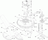 Toro 70185 (G132) - G132 Rear-Engine Riding Mower, 2010 (310000001-310999999) Pièces détachées DECK AND SPINDLE ASSEMBLY