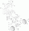 Toro 70185 (G132) - G132 Rear-Engine Riding Mower, 2010 (310000001-310999999) Pièces détachées GEAR TRANSMISSION AND LINKAGE ASSEMBLY