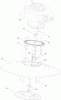 Toro 02606 - HoverPro 550 Mower, 2012 (SN 312000001-312999999) Pièces détachées ENGINE, DECK AND IMPELLER ASSEMBLY