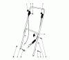 Toro 16287 - Whirlwind II Lawnmower, 1977 (7000001-7999999) Pièces détachées HANDLE ASSEMBLY MODELS 16067, 16155, 16287