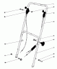 Toro 16077 - Lawnmower, 1980 (0000001-0999999) Pièces détachées HANDLE ASSEMBLY MODEL 16297