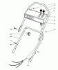 Toro 16299C - Lawnmower, 1988 (8000001-8999999) Pièces détachées HANDLE ASSEMBLY