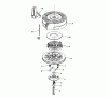 Toro 16575 - Lawnmower, 1988 (8012679-8999999) Pièces détachées REWIND STARTER NO. 590621