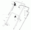 Toro 16800 - Lawnmower, 1979 (9000001-9999999) Pièces détachées HANDLE ASSEMBLY-MODEL 16810