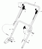 Toro 16870 - Lawnmower, 1981 (1000001-1999999) Pièces détachées HANDLE ASSEMBLY-MODEL 16870