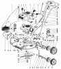 Toro 18212 - Whirlwind Lawnmower, 1968 (8000001-8999999) Pièces détachées 19" FLNGERTIP START MAIN FRAME PARTS LIST