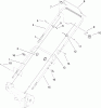 Toro 20007 - 22" Recycler Lawnmower, 2004 (240000001-240999999) Pièces détachées BAIL AND HANDLE ASSEMBLY