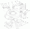 Toro 20028 - Recycler Mower, 2001 (210000001-210999999) Pièces détachées HOUSING & HANDLE BRACKET ASSEMBLY