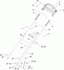 Toro 20056 - Super Recycler Lawn Mower, 2007 (270000001-270999999) Pièces détachées HANDLE ASSEMBLY
