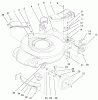 Toro 20060 - Recycler Mower, 1999 (9900001-9999999) Pièces détachées HOUSING, HANDLE BRACKETS & WHEEL ASSEMBLY
