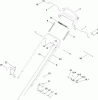 Toro 20092C - Super Recycler Lawn Mower, 2010 (310000001-310999999) Pièces détachées HANDLE AND CONTROL ASSEMBLY